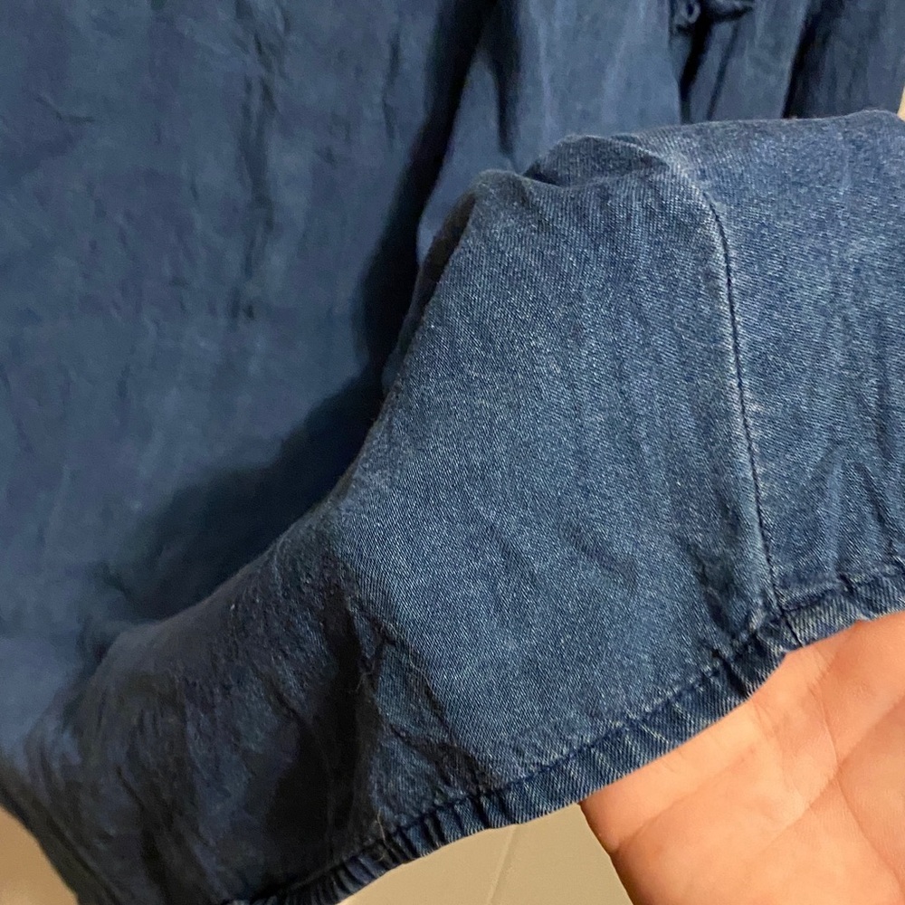 Women's Blue Ruffled Top - Picture 5 of 7